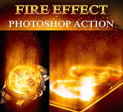 极品PS动作－火焰燃烧：Fire Effect Photoshop Action